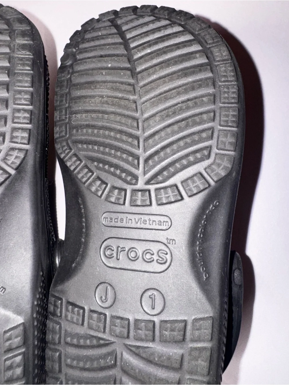 CROCS Black Vented Clog Slip-Ons